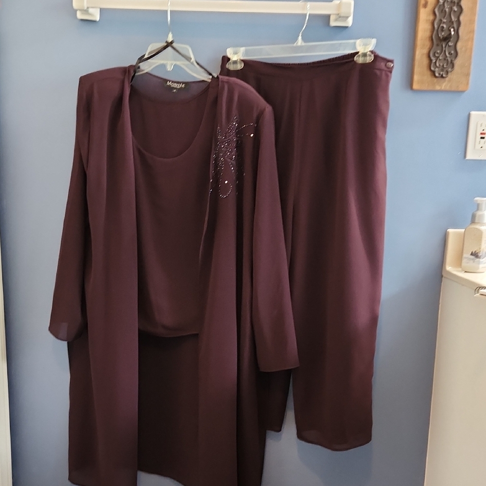 Rich Plum Women's Skirt Set